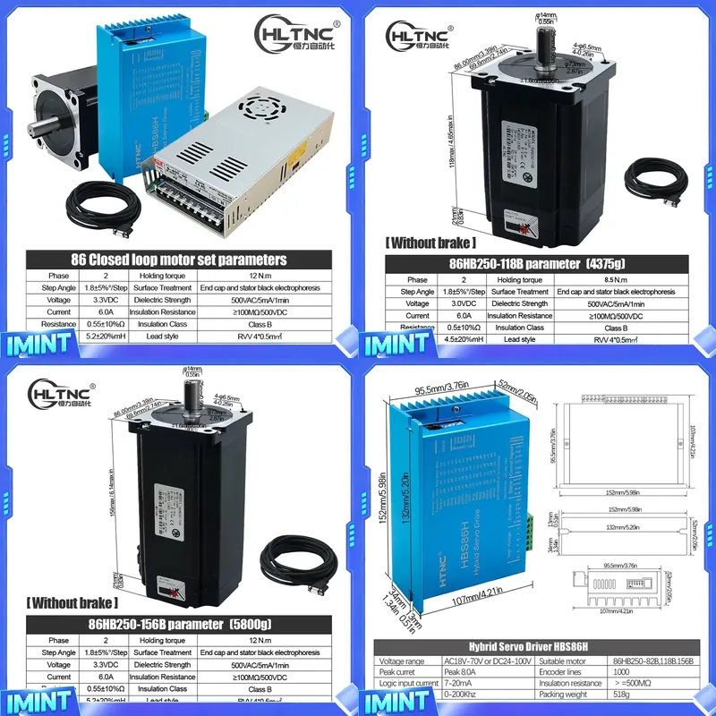 Hybrid Servo Driver Nema 34 8.5Nm - Motor paso a paso de circuito